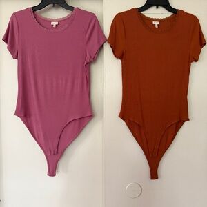 Macy's Pink and Orange Women's Bodysuits Size XL